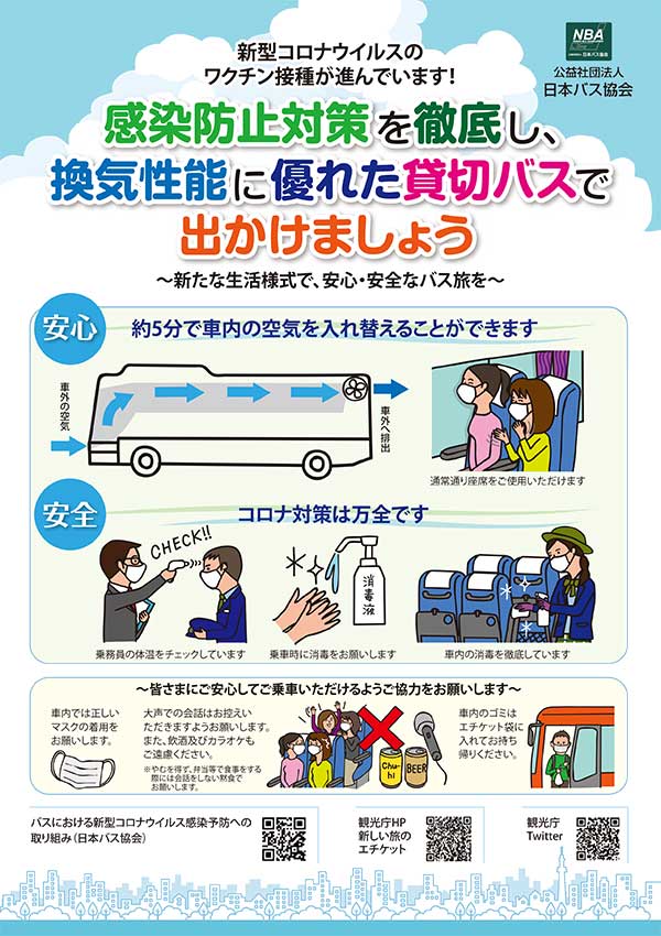 貸切バスにおける新型コロナウイルス対応ガイドライン